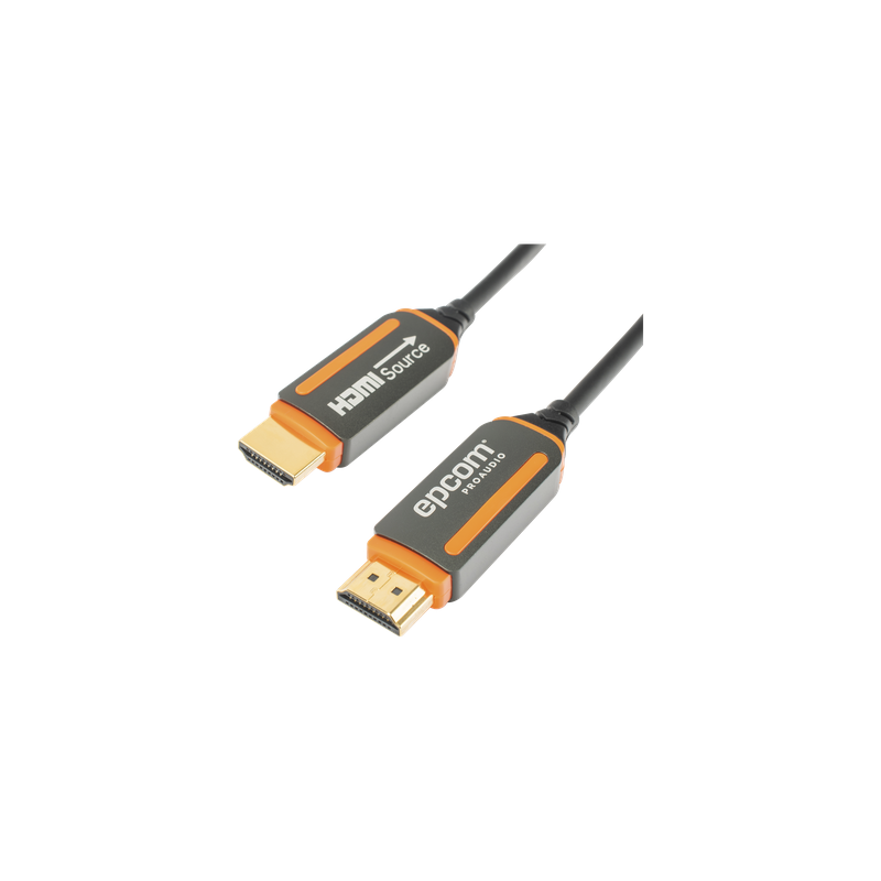 Cable HDMI de Fibra Óptica / 30m (98.43 pies) / 4K@60Hz / 18Gbps / HDCP 2.2 / Versión 2.0 / Resistente EMI/RFI
