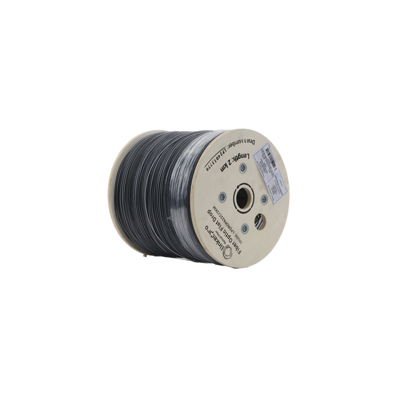 Carrete 2km Fibra Óptica Drop Plana G.657A2 2 Hilos LINKEDPR