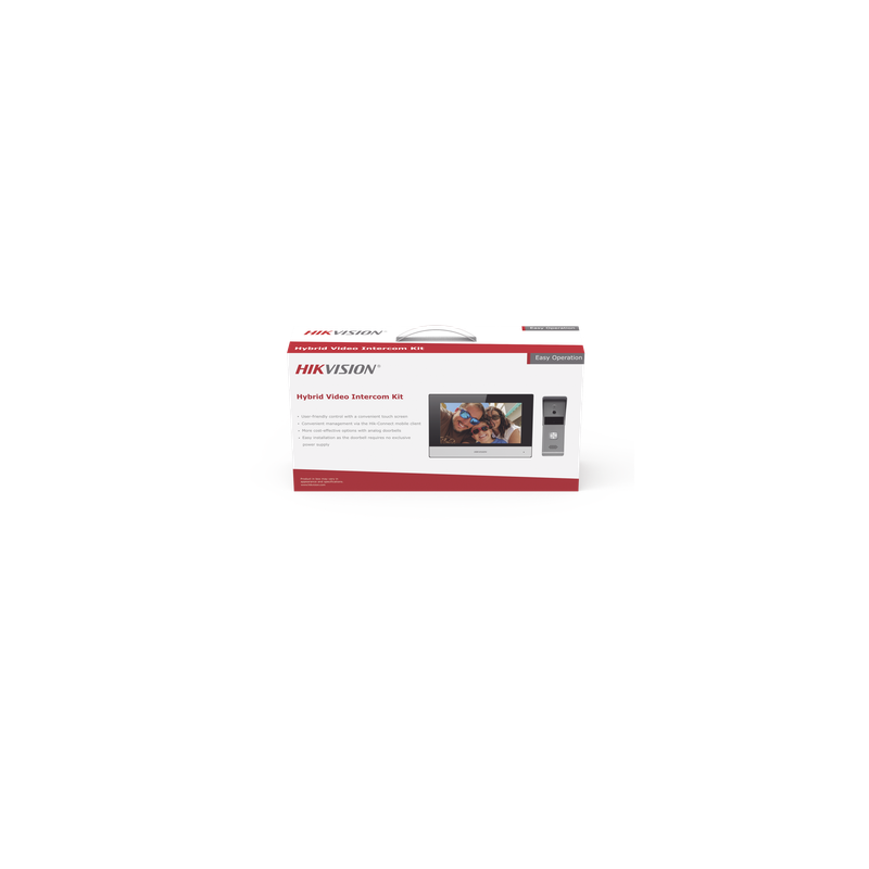 Kit de Videoportero Híbrido / Pantalla Táctil 7" / Videollamada a Smartphone / IP65 / 4 Hilos + Wi-Fi/Ethernet / 720x576p