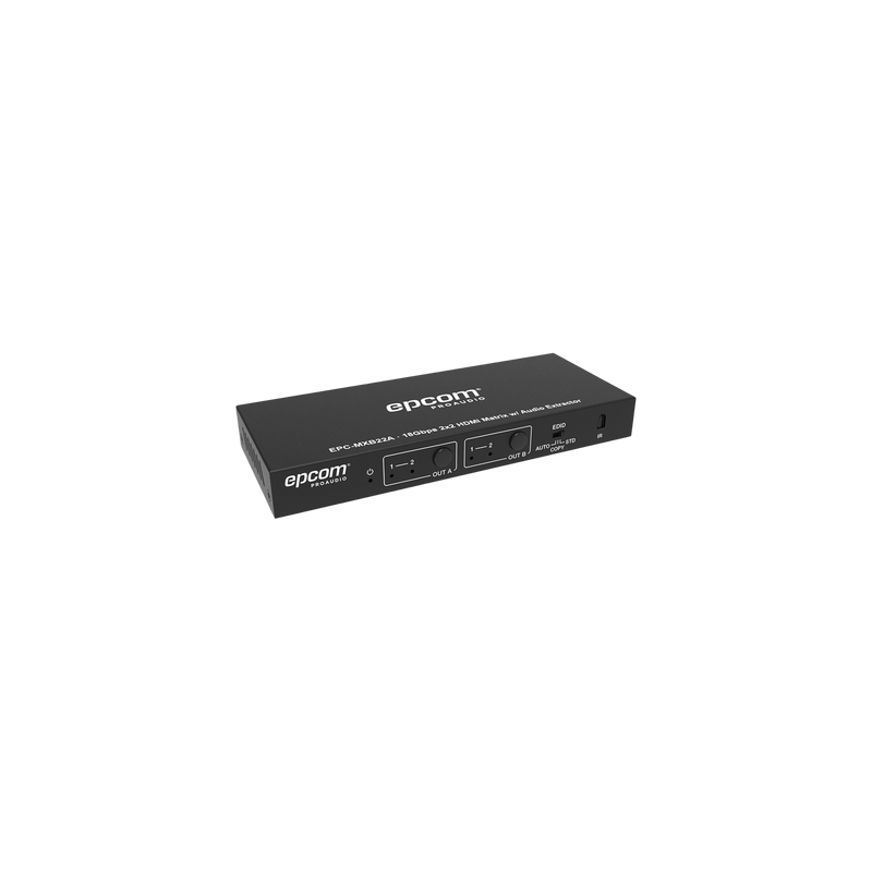 Matriz HDMI / 2x2 / 4K2K@60Hz / HDR / YCbCr 4:4:4 / 18 Gbps / Extractor de Audio / HDCP 2.2