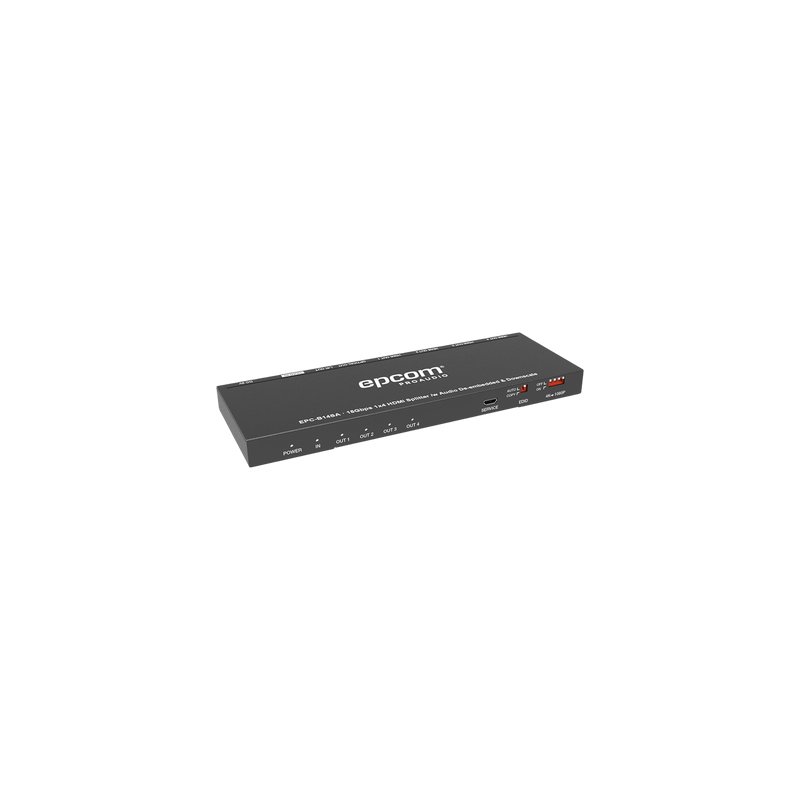 Splitter HDMI / 1x4 Salidas Simultáneas / 4K@60Hz 4:4:4 / HDMI 2.0b / Extractor de Audio Óptico y Analógico / Down Scaler 4K a 1080p / HDCP 2.2 / 18 Gbps