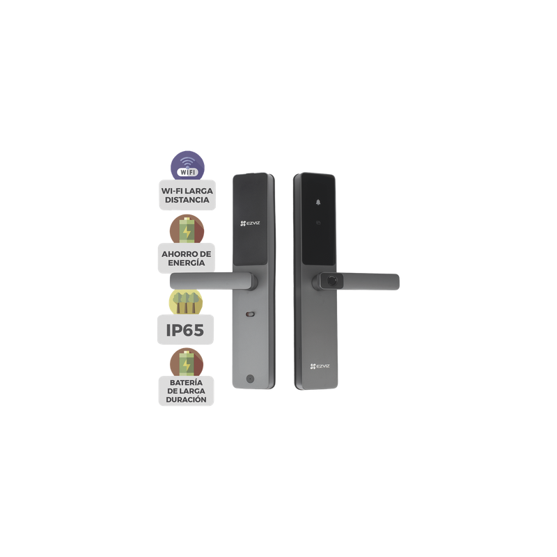 Cerradura Inteligente / Cerrojo Tipo Americano / Wi-Fi y Bluetooth / 50 Huellas / IP65 / -25°C a 70°C / Botón de Timbre