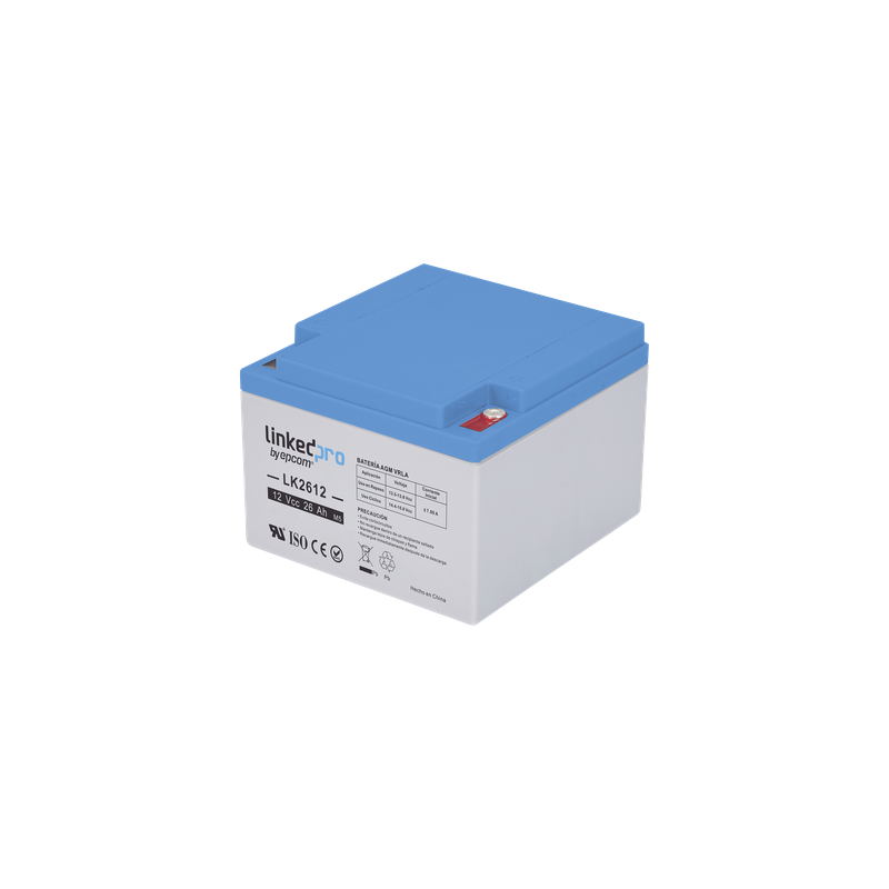 Batería de Respaldo AGM / 12 V / 26 Ah / Vida Útil 5 Años / Terminales M5 / Certificación UL