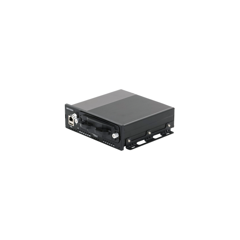 NVR Móvil Vehicular / 8 Canales / 4 PoE + 4 IP vía Switch / 2 Megapixel / H.265 / GPS + Sensor G / 2 Bahías HDD / Aluminio Industrial / 9-36 VCC