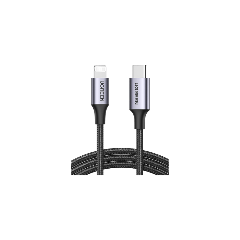 Cable USB-C a Lightning / 2 m (6.56 ft) / Certificado MFi / Carga Rápida 60W / 480 Mbps / Nylon Trenzado / Aluminio