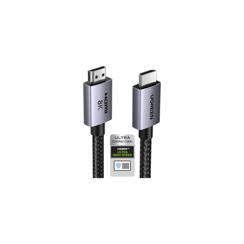 Cable HDMI 2.1 / 8K@60Hz / 4K@240Hz / 48 Gbps / 3 m (9.8 ft) / eARC / HDR10+ / Nylon Trenzado / Aluminio