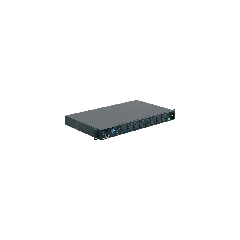 PDU Monitoreable / 8 Salidas 5-20R / Entrada NEMA 5-15P / Horizontal 1U / 19 in / 120 Vca / 20 Amp