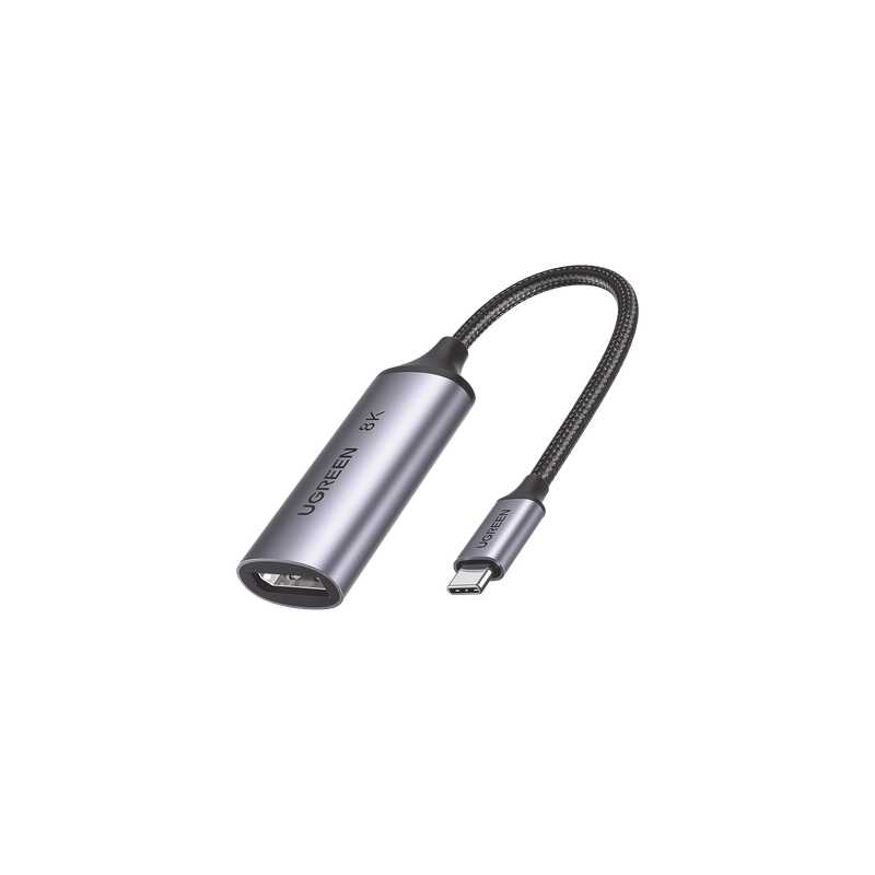Cable Adaptador USB-C a DisplayPort 1.4 / 8K@60Hz / 4K@240Hz / 32.4 Gbps / MST / HDR / 10 cm (3.94 in)