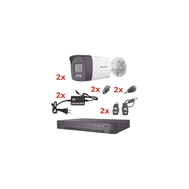 Kit Audio Bidireccional TurboHD 1080p Hikvision 4 Canales