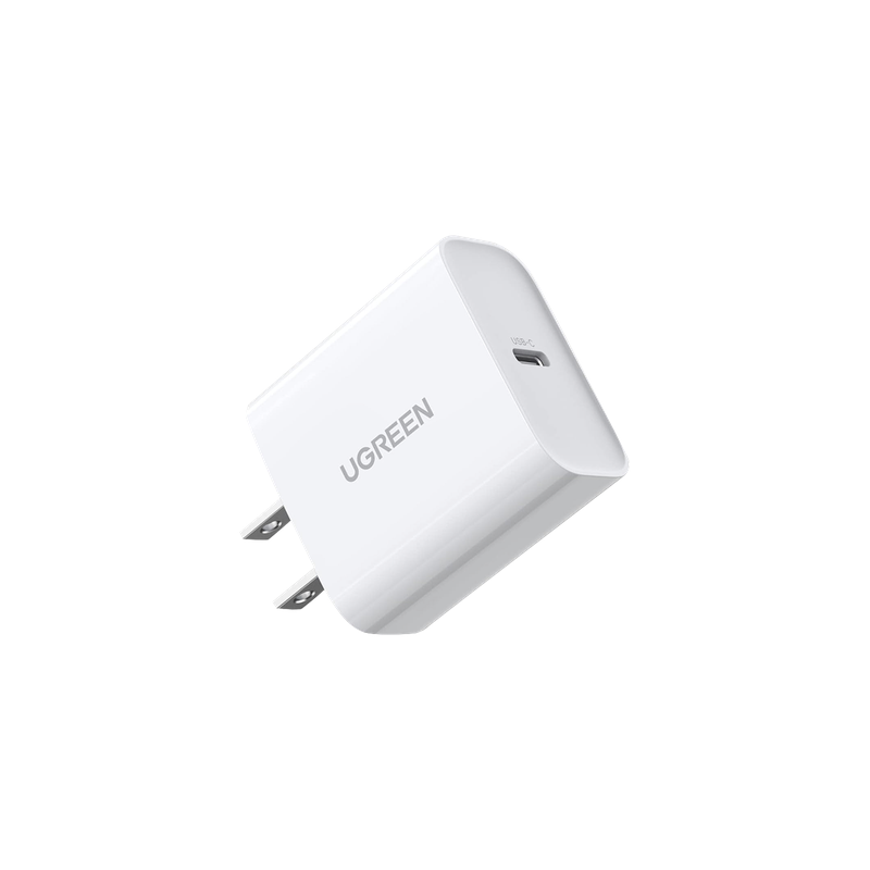 Cargador USB-C UGREEN 20W PD3.0 Carga Inteligente Blanco