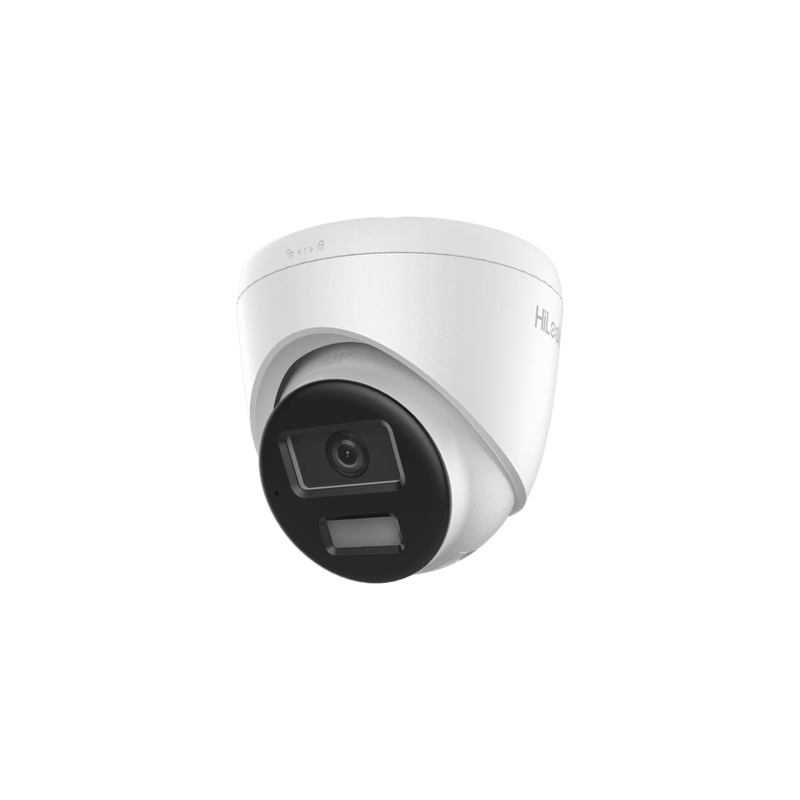 Cámara Turret IP / 4 Megapixel / Dual Light 20 m (65.6 ft) / Lente 2.8 mm / 104° / Audio Integrado / IP67 / PoE