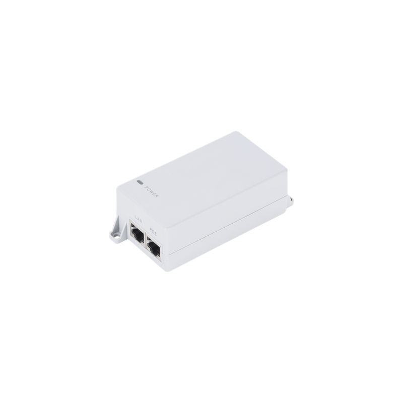 Inyector PoE / Pasivo Gigabit / 24Vcc 30W / 2x RJ45 / 100-240VAC / 3.8x2.1x1.4 in