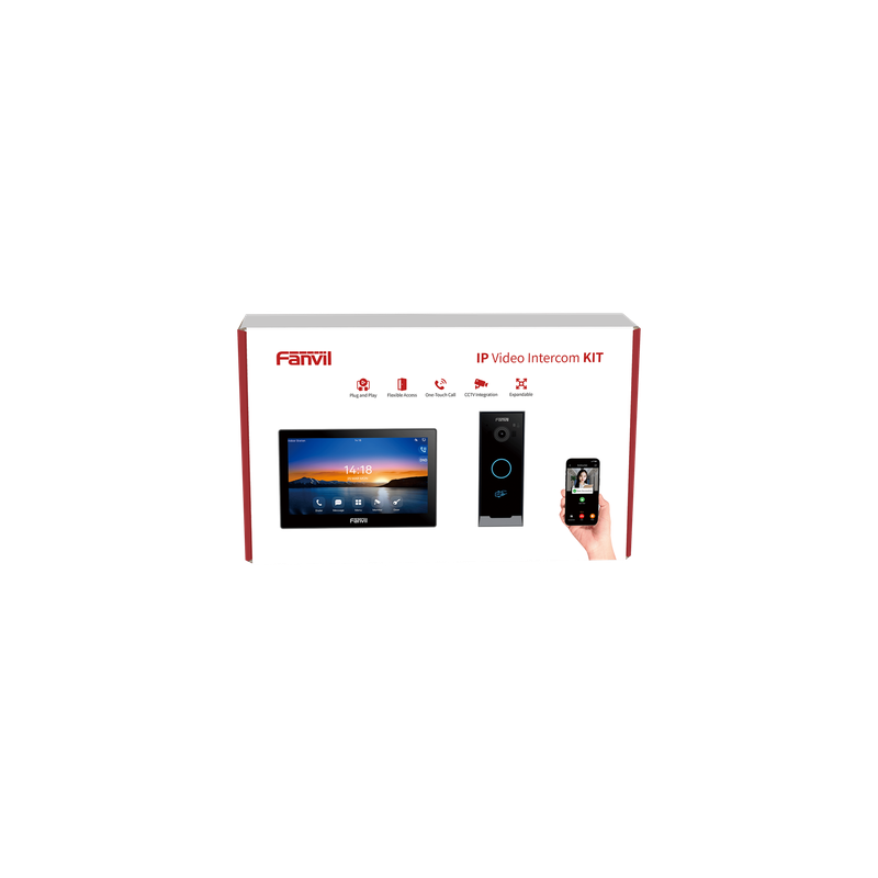 Kit Videoportero IP / Pantalla Táctil 7" HD / Cámara 2 Megapixel / Wi-Fi Dual Band / PoE / 10,000 Tarjetas RFID / ONVIF