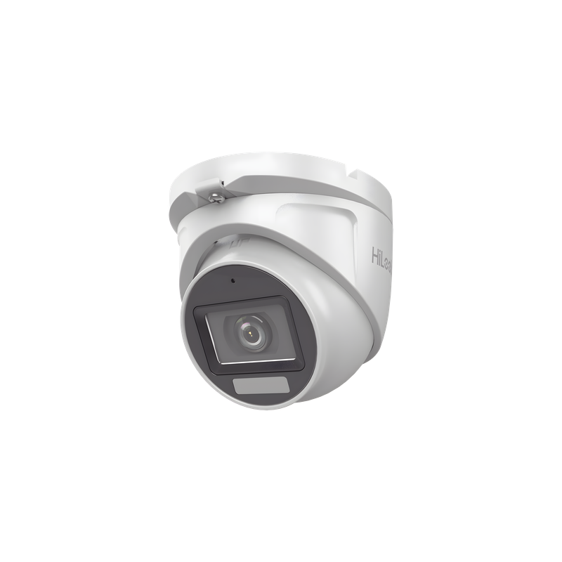 Cámara Turret TURBOHD / 3K Megapixel / Dual Light 30 m (98.4 ft) IR + 20 m (65.6 ft) Luz Blanca / Lente 2.8 mm 105° / IP66 / Audio Coaxitron / 4 Tecnologías