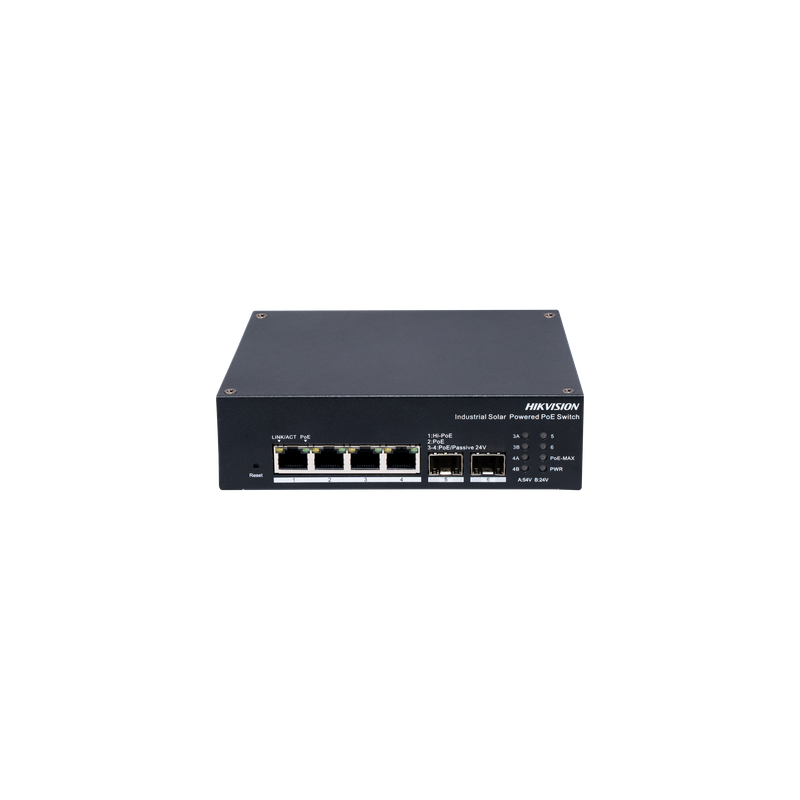 Switch Industrial con UPS HIKVISION 3 Puertos PoE+ 1 PoE++ 2