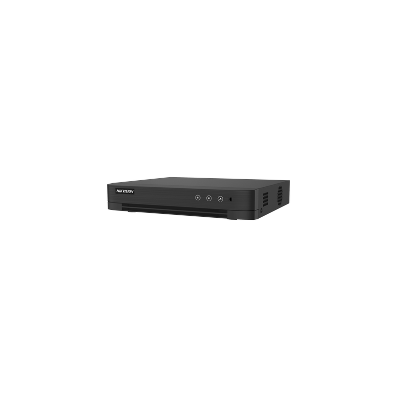DVR Híbrido / 16 Canales TURBOHD + 8 Canales IP / 3K Lite 2560x1440 / Audio Bidireccional por Coaxitron / AcuSense / H.265+ / 1 Bahía HDD hasta 10 TB / Salida Full HD