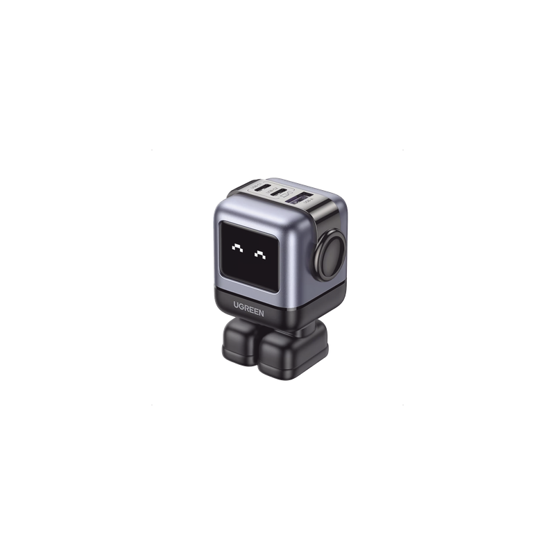 Cargador de Escritorio / 65W / 3 Puertos / 2 USB-C + 1 USB-A / PD 3.0 / QC 4.0 / GaN II / Pantalla LED
