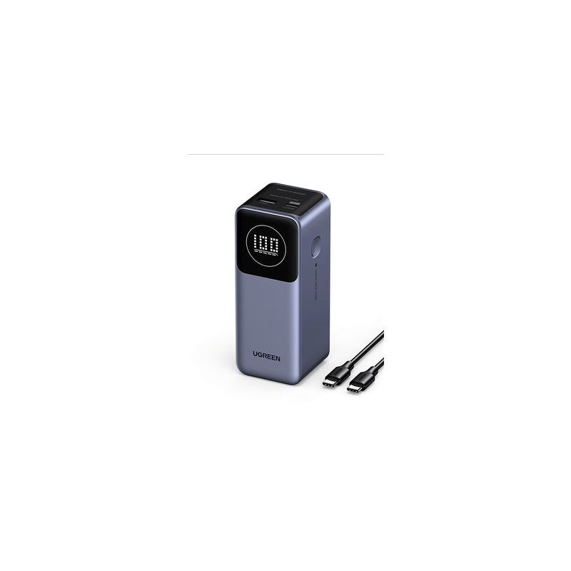 Power Bank / 12000 mAh / 100 W Max / 2 Salidas / USB-C PD 3.0 / USB-A QC 3.0 / Pantalla Inteligente