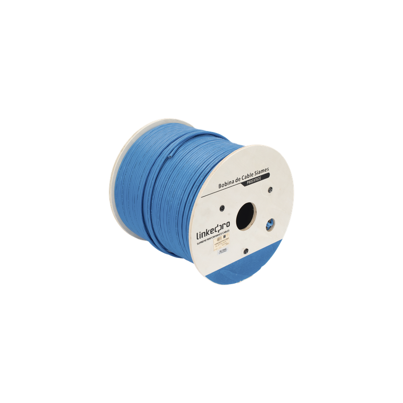 Cable Siamés Cat6 100% Cobre para CCTV Industrial 152m