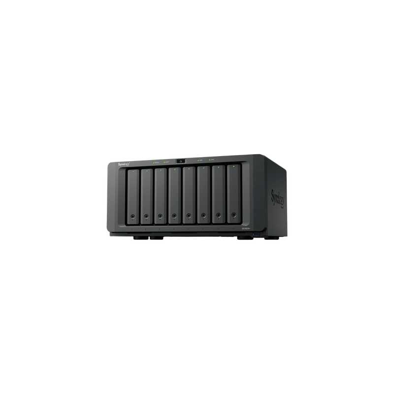 NAS Empresarial / 8 Bahías / AMD Ryzen V1500B / 8 GB DDR4 ECC / 2 Puertos 2.5GbE / Expansión 10GbE/25GbE / Caché M.2 NVMe / Lectura 2,239 MB/s