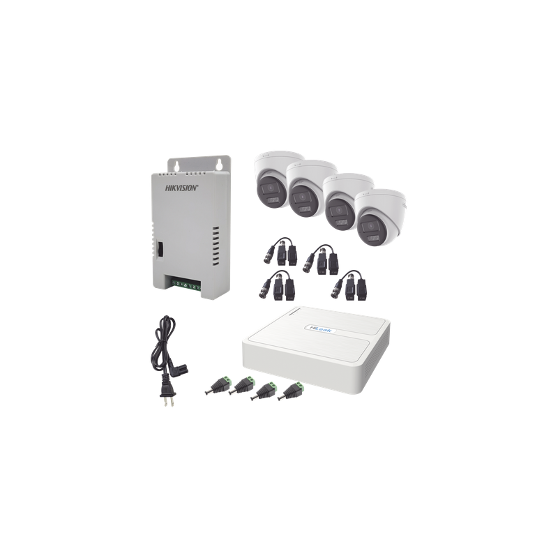 Kit de Videovigilancia TurboHD / 4 Canales / 1080p Lite / ColorVu / Dual Light 40 m (131.2 ft) / Audio Bidireccional / IP67