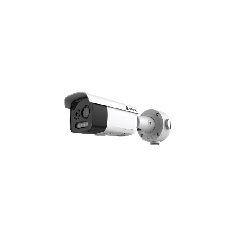 Cámara Bala IP Bi-Espectral / Térmica 160×120 / Óptica 5 MP / IR 80 m (262.5 ft) / Medición Temperatura ±8 °C / VCA 3.0