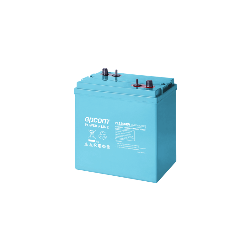 Batería AGM Ciclo Profundo / 6 Vcc / 225 Ah / 1035 A CCA / Terminales F22 y F14 / VRLA Sin Mantenimiento