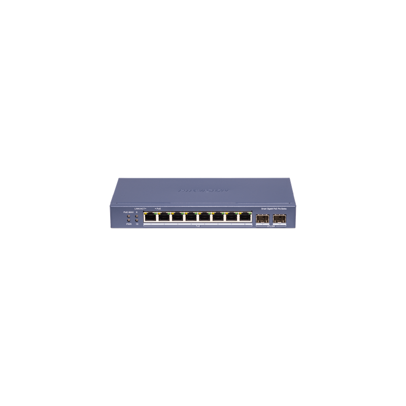 Switch PoE+ HIKVISION 8 Puertos Gigabit, 2 SFP, Cloud