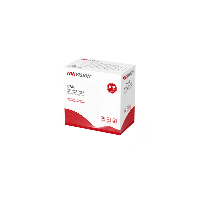 Cable HIKVISION Cat 6 UTP 24 AWG 305m Interior PVC