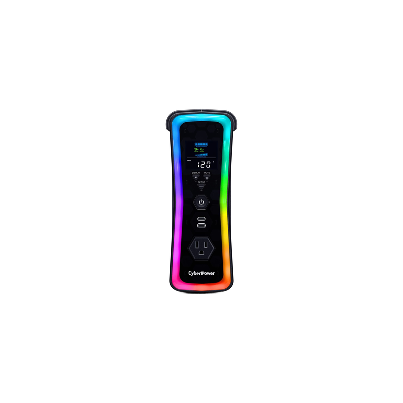 UPS Línea Interactiva / 1500 VA / 1000 W / Onda Senoidal Pura / 13 Salidas NEMA 5-15R / AVR 86-148 Vca / USB / RGB