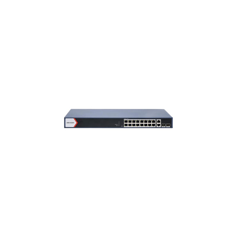 Switch PoE+ Administrable Hikvision 16 Puertos 1000 Mbps