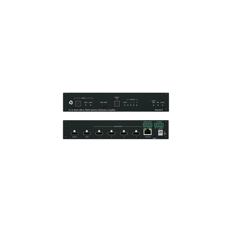 Switcher Kramer 2x1:4 HDMI 2.0b 18Gbps 4K@60Hz EDID RS-232