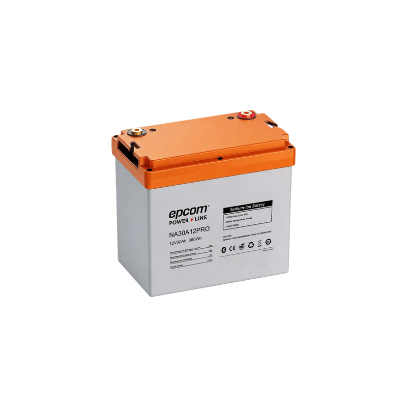 Batería de Iones de Sodio Ciclo Profundo / 12 Vcc 30 Ah / 360 Wh / 4000 Ciclos / Bluetooth / IP65