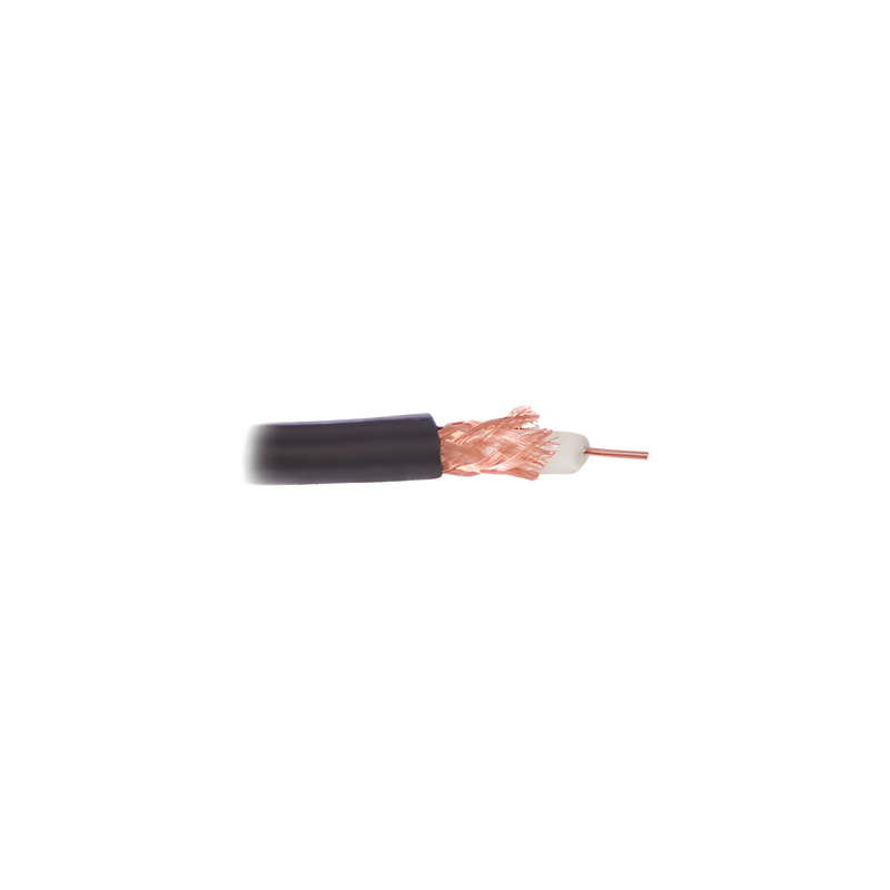 Cable Coaxial CCTV / 305 m (1000 ft) / Cobre Sólido / Blindaje 80% / Retardante a la Llama y UV / Intemperie