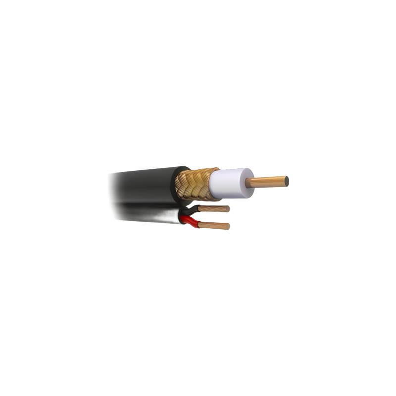 Cable Coaxial Siamés RG59 / 305 m (1000 ft) / Malla Cobre 96% / SFS HD / Intemperie