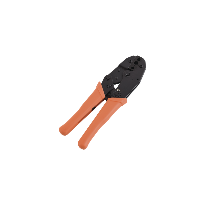 Pinza de Crimpado Hexagonal / Cables RG-58/U, RG-59, RG-8/X / 3 Cavidades 0.068", 0.213", 0.256" / Acero MN65 Antioxidante / Trinquete Ajustable