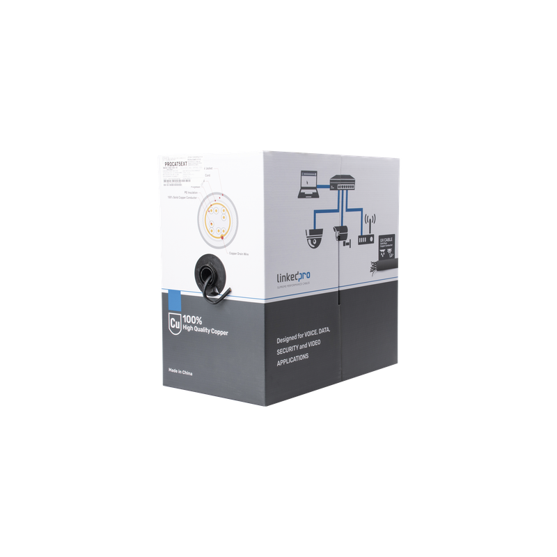 Bobina Cable Cat5e FTP Blindado Exterior 305m