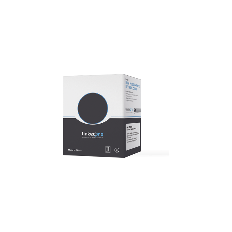 Bobina de Cable / Cat5e / 305 m (1000 pies) / CCA / UTP / 24 AWG / 100 MHz / Interior