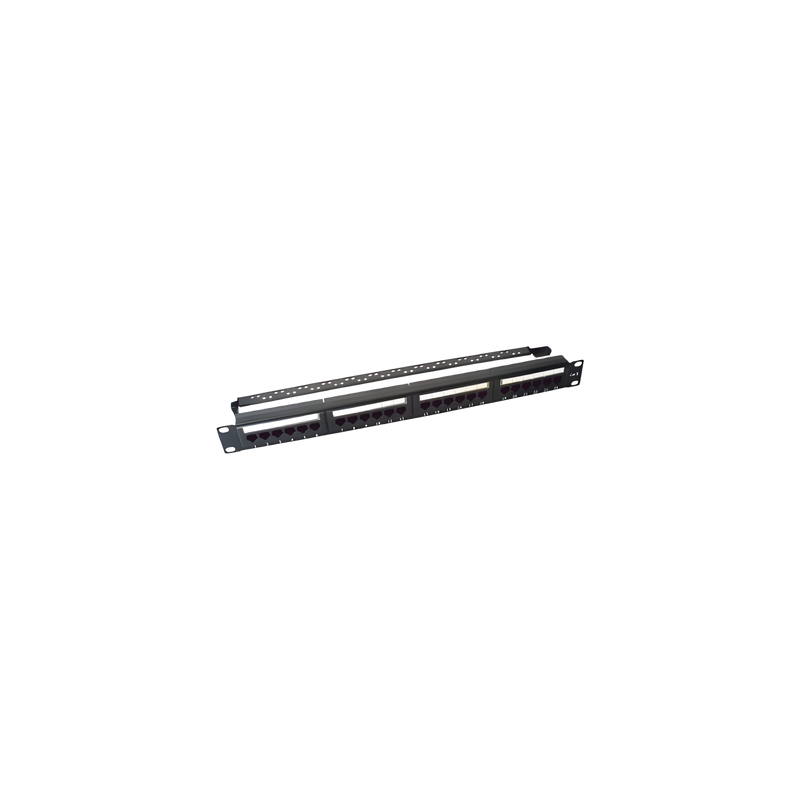 Panel de Parcheo de Impacto / 24 Puertos Cat6 / 1U Rack 19" (48.26 cm) / T568A/B / 110 IDC