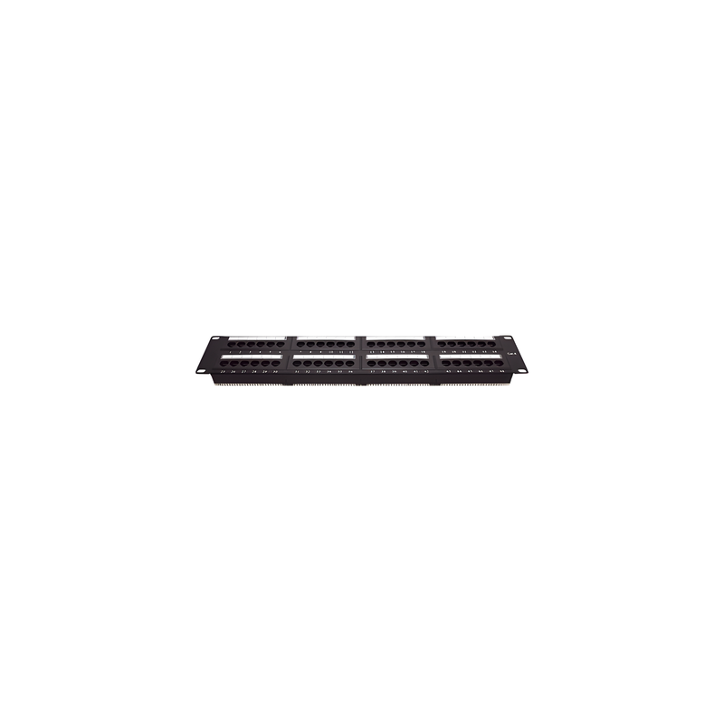 Panel de Parcheo de Impacto / 48 Puertos / Cat6 / 2U / 19 Pulgadas (48.26 cm) / T568A/T568B