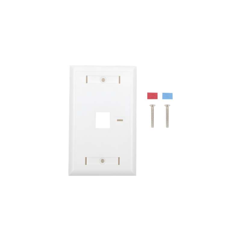 Placa de Pared / 1 Puerto Keystone / 70 x 115 mm (2.75' x 4.52') / UL 94V-0 / Blanco