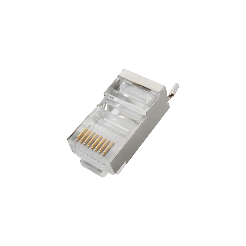 Conector RJ45 Blindado / Cat5e / FTP-STP / Pin a Tierra / Paquete 100 pzas