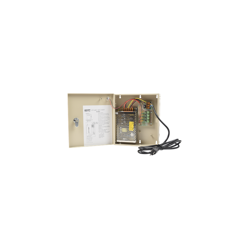 Fuente de Poder EPCOM 12Vcc 5A para 4 Cámaras CCTV