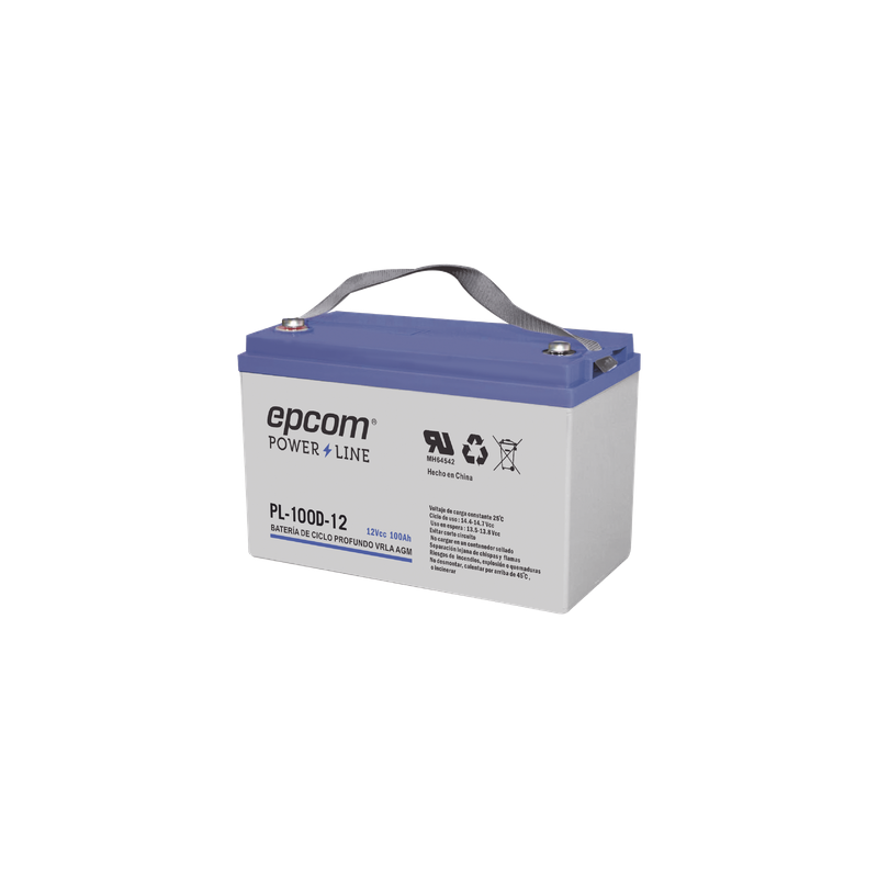 Acumulador EPCOM 12V 100Ah VRLA AGM Ciclo Profundo para Foto