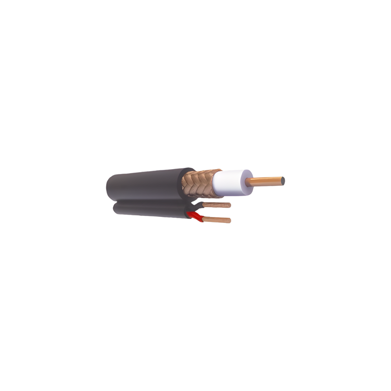 Cable Coaxial Siames / 305 m (1000 ft) / RG59 / CCA 90% / 20 AWG / Cobre Sólido / Intemperie HD