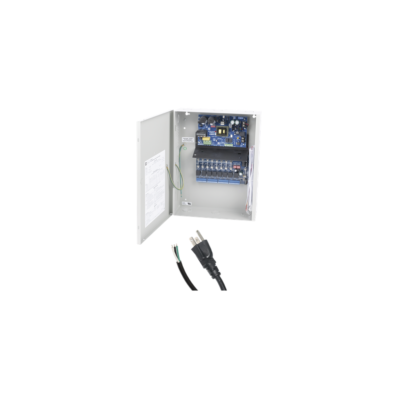 Fuente de Poder con Respaldo / 12 VCC / 10 A / 240 W / 115 VCA / 8 Salidas Independientes / 8 Entradas de Control