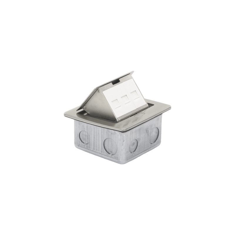 Caja de Piso Rectangular 3 Puertos Thorsman