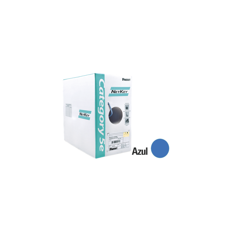 Bobina UTP Cat 5e 24 AWG CMR 305m Azul PANDUIT