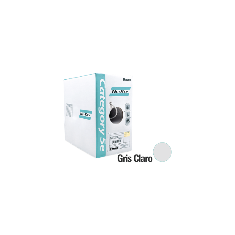 Cable UTP Cat 5e CMR Riser 305m PANDUIT Gris