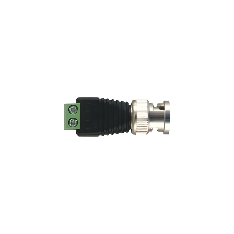 Adaptador BNC Macho / Terminales Tornillo / 75 Ohm / Cables AWG 26-14 / RG-59 / RG-6
